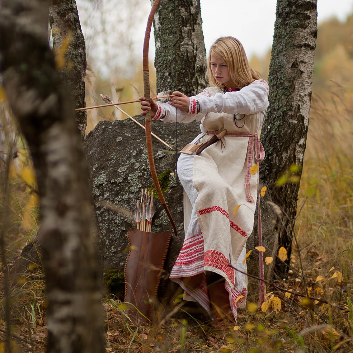 Sexy photo Girls in Slavic costumes in Yazd
